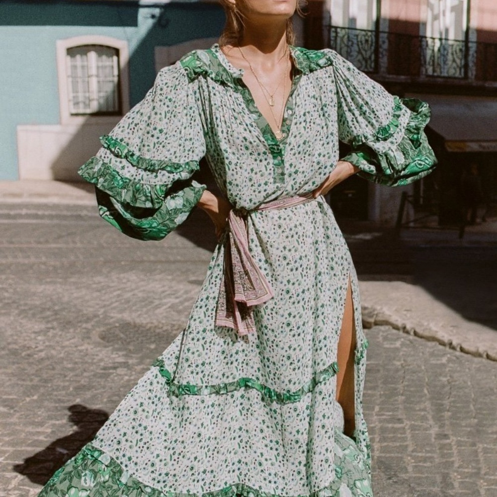 Spell and Gypsy Winona Boho Maxi XL in Ivy, RARE